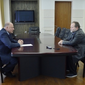 Сергей Голубев провел рабочую встречу с генеральным директором АО «Полигран» Игорем Гребешевым